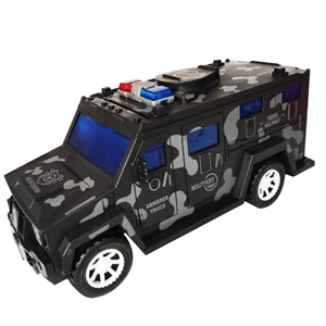 گاوصندوق طرح ماشین ارتشی خاکستری Military Car Safe Box_اسباب بازی